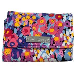 Vera Bradley Quilted Trifold Wallet Impressionista Retired Pattern Cotton